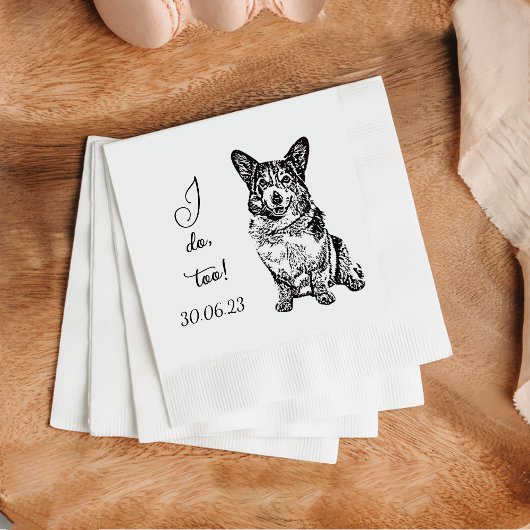 Ich tue zu Hund maßgeschneiderten Cocktail Napkin  Serviette