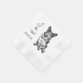Ich tue zu Hund maßgeschneiderten Cocktail Napkin  Serviette (Ecke)