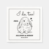 Ich tue zu Minimalistische einfache Haustier-Kanin Serviette (Vorderseite)