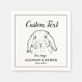 Ich tue zu Minimalistische einfache Haustier-Kanin Serviette