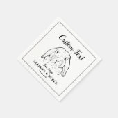 Ich tue zu Minimalistische einfache Haustier-Kanin Serviette (Ecke)