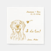 Ich tue zu Minimalistischen lustigen Hund einfache Serviette (Vorderseite)