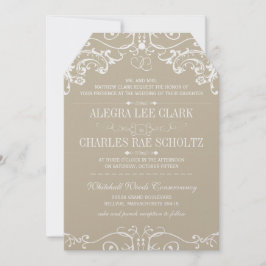 Ich tue zu moderne Vintage Typografie-Einladungen Einladung