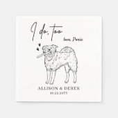 Ich tue zu Niedliche Haustiernahrung Border Collie Serviette (Vorderseite)