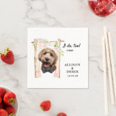 Ich tue zu Niedliche Personalisierte Cat Dog Foto  Serviette (Beispiel)