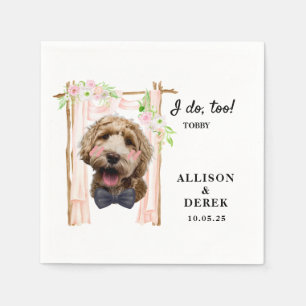 Ich tue zu Niedliche Personalisierte Cat Dog Foto Serviette
