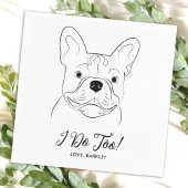 Ich tue zu Personalisierte Bulldogshunde-Hochzeit Serviette