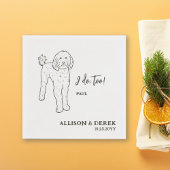 Ich tue zu Personalisierte Goldendoodle Hochzeit Serviette