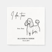 Ich tue zu Personalisierte Hunde Poodle Haustier H Serviette (Vorderseite)