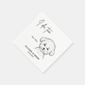 Ich tue zu Personalisierte Niedliche Dog Poodle Ha Serviette (Ecke)