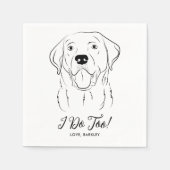 Ich tue zu Personalisierte Niedliche Labrador-Hoch Serviette (Vorderseite)