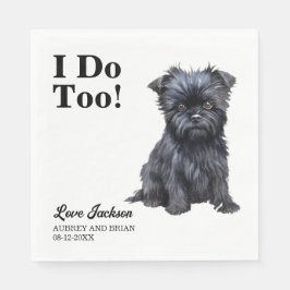 Ich tue zu viel Affen Pinscher Hochzeitsempfang Serviette