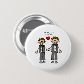 Ich tue zwei Bräutigame Button (Vorne & Hinten)