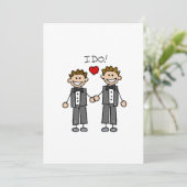 Ich tue zwei Bräutigame Einladung (Stehend Vorderseite)