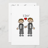 Ich tue zwei Bräutigame Einladung (Vorne/Hinten)