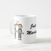 Ich tue zwei Bräutigame Kaffeetasse (Vorderseite Links)
