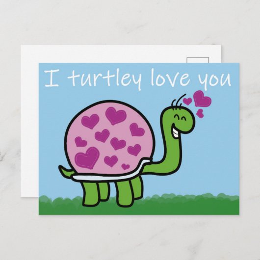 Ich turley Liebe Sie Postkartenüberquerung Postkarte (Vorne/Hinten)