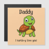 Ich Turtley Liebe Sie Papa! Schildkröte des niedli Magnetkarte (Vorne/Hinten)