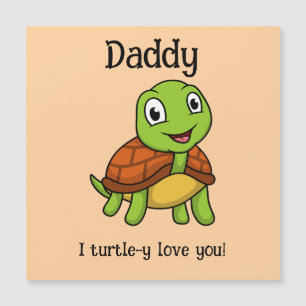 Ich Turtley Liebe Sie Papa! Schildkröte des niedli Magnetkarte