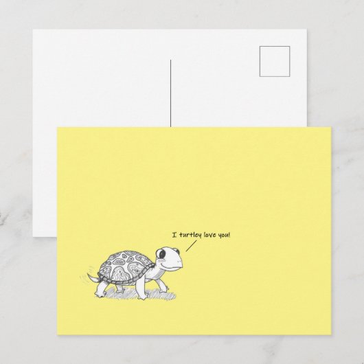 Ich Turtley Liebe Sie! Postkarte (Vorne/Hinten)