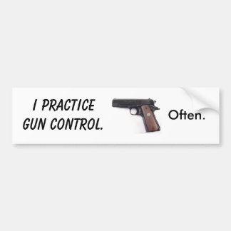 Ich übe Gewehr-Kontrolle. Häufig Autoaufkleber