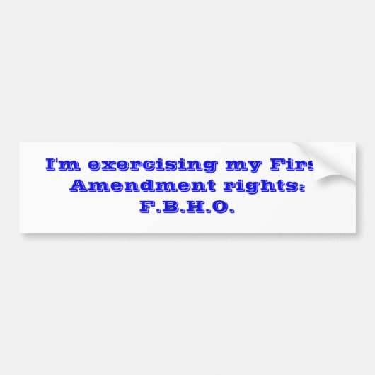 Ich übe meine Verfassungszusatzrechte aus: Autoaufkleber (Vorne)