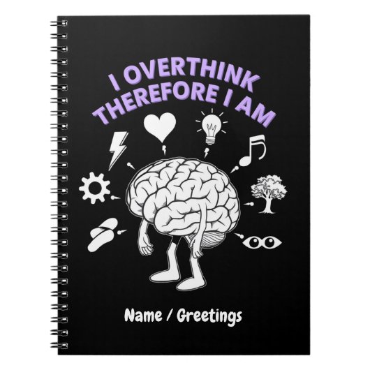 Ich überdenke, deshalb bin ich lustig nehmen Custo Notizblock (Vorderseite)