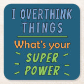 Ich überdenke Dinge Rechteckiger Pappuntersetzer (Vorderseite)