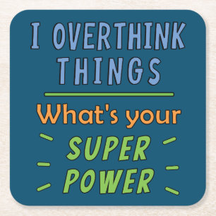 Ich überdenke Dinge Rechteckiger Pappuntersetzer