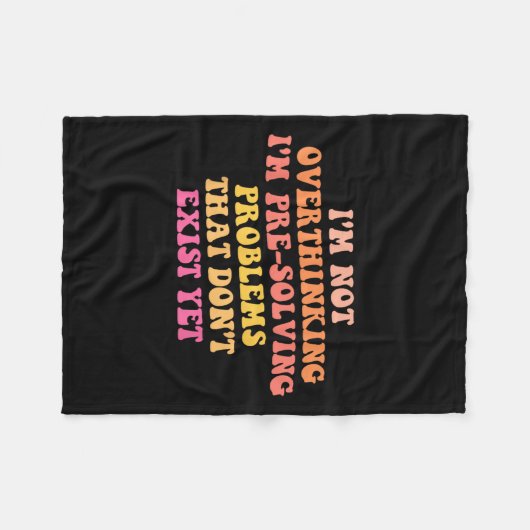 Ich überdenke nicht, dass ich vorlösende Probleme Fleecedecke (Vorderseite (Horizontal))