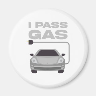 Ich übergebe Gas Electric Car Automobile Fahrzeug  Magnet