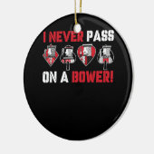 Ich überlasse nie einen Bower Funny Spaß Euchre Ca Keramik Ornament (Links)