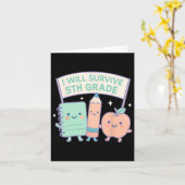 Ich überlebe den 5. Grad zurück zum Spaß für Kinde Karte (Gelbe Blume)