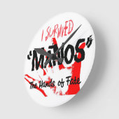 Ich überlebe Manos. Runde Wanduhr (Winkel)