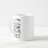 Ich überlebe Montag mit Kaffee Kaffeetasse (Vorderseite Links)