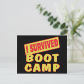 ICH ÜBERLEBT BOOT CAMP POSTKARTE (Stehend Vorderseite)