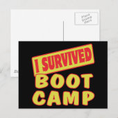 ICH ÜBERLEBT BOOT CAMP POSTKARTE (Vorne/Hinten)