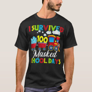 Ich überlebte 100 Masked School Days Geschenklehre T-Shirt