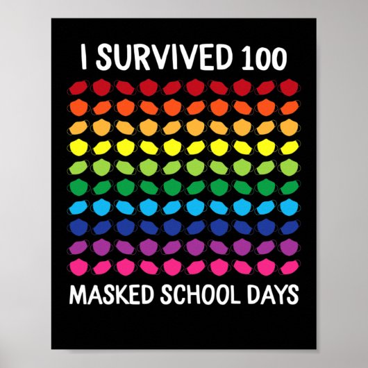 Ich überlebte 100 maskierte Schultage am 100. Tag  Poster (Vorne)