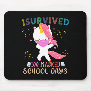 Ich überlebte 100 maskierte Schultage, an denen Un Mousepad