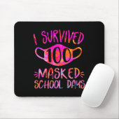 Ich überlebte 100 maskierte Schultage Student oder Mousepad (Mit Mouse)
