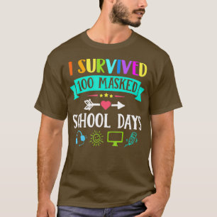 Ich überlebte 100 maskierte Tage Kindergeschenk T-Shirt