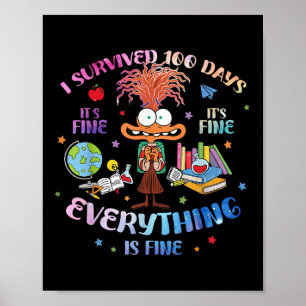 Ich überlebte 100 Tage der Schule, alles gut Poster