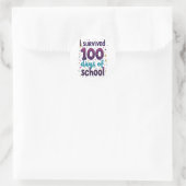 Ich überlebte 100 Tage Schuldesign Runder Aufkleber (Tasche)