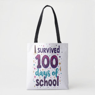 Ich überlebte 100 Tage Schuldesign Tasche