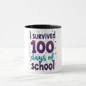 Ich überlebte 100 Tage Schuldesign Tasse (Zentrum)