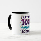 Ich überlebte 100 Tage Schuldesign Tasse (Vorderseite Links)