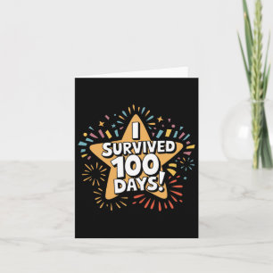 Ich überlebte 100 Tage Star Celebration Errungensc Karte