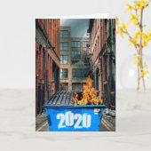 Ich überlebte 2020 Dumpster Fire Happy New Year 20 Karte (Gelbe Blume)
