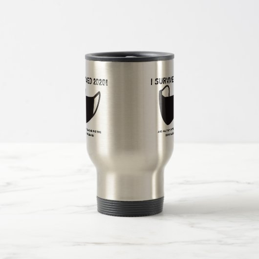ICH ÜBERLEBTE 2020 Reiseumarmung Reisebecher (Mittel)